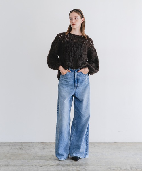 URBAN RESEARCH(アーバンリサーチ)の「モヘヤルーズハンドニット(ニット/セーター・レディース・ブラウン/オフホワイト/ライトブルー・FREE)」の17枚目の写真