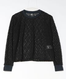 ottilie | 【 nap / ナップ 】 Contrast Lace Crew Top / コントラスト レース クルー トップ IFI(Tシャツ/カットソー)