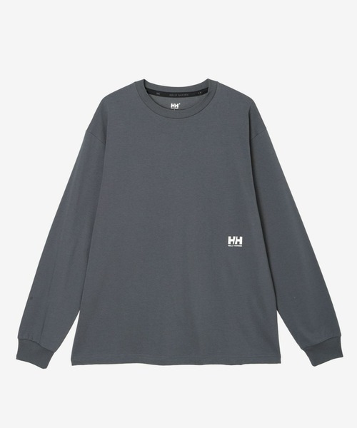 HELLY HANSEN(ヘリーハンセン)の「【HELLY HANSEN】L/S Minimal Logo Print Tee(Tシャツ/カットソー・メンズ・グレー/ホワイト/パープル系その他・MEDIUM/X-LARGE/LARGE)」の1枚目の写真