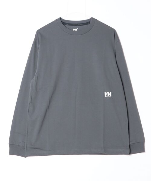 HELLY HANSEN(ヘリーハンセン)の「【HELLY HANSEN】L/S Minimal Logo Print Tee(Tシャツ/カットソー・メンズ・グレー/ホワイト/パープル系その他・MEDIUM/X-LARGE/LARGE)」の6枚目の写真