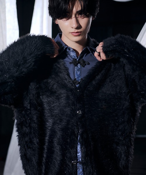 Ellno Loset(エルノロゼット)の「チャイナジャガードシャツ(シャツ/ブラウス・メンズ・ブラック/ブルーグリーン/オフホワイト/ブルーグレー・MEDIUM/SMALL/LARGE)」の16枚目の写真