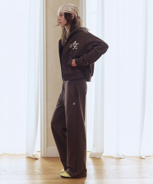 AFTERHOURS(アフターアワーズ)の「ロゴ刺繍スウェットパンツ(ブラウン)(スウェットパンツ・レディース・その他・FREE)」の3枚目の写真