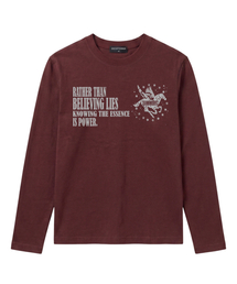 DARK HORSE クロップ長袖Tシャツ (VLS0229) バーガンディ