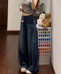 カーブ ワイドデニムパンツ