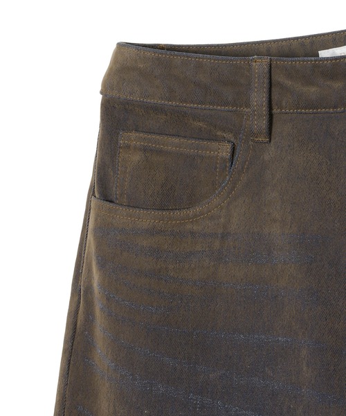 forget-me-nots(フォーゲットミーノッツ)の「FLOCKED DENIM PANTS FMN-26AW-PT002(その他パンツ・レディース・カーキ/バーガンディー・SMALL/MEDIUM)」の8枚目の写真