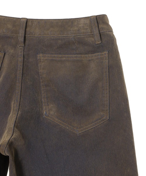 forget-me-nots(フォーゲットミーノッツ)の「FLOCKED DENIM PANTS FMN-26AW-PT002(その他パンツ・レディース・カーキ/バーガンディー・SMALL/MEDIUM)」の9枚目の写真