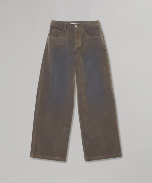 forget-me-nots(フォーゲットミーノッツ)の「FLOCKED DENIM PANTS FMN-26AW-PT002(その他パンツ・レディース・カーキ/バーガンディー・SMALL/MEDIUM)」の6枚目の写真