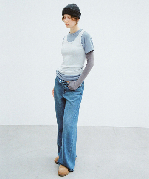 ONIT（オニット）の「Plus by ONIT/オニット SLOBE別注 3セットカットソー 26AW-SL05 【洗濯機使用可能】（Tシャツ/カットソー・レディース・サックスブルー/レッド・FREE）」の21枚目の写真