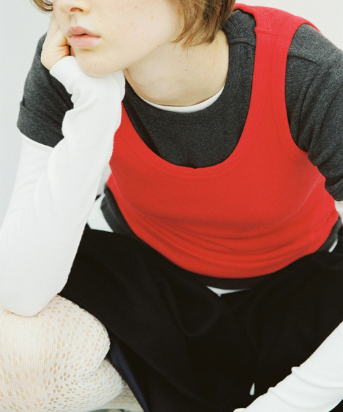 ONIT（オニット）の「Plus by ONIT/オニット SLOBE別注 3セットカットソー 26AW-SL05 【洗濯機使用可能】（Tシャツ/カットソー・レディース・サックスブルー/レッド・FREE）」の11枚目の写真