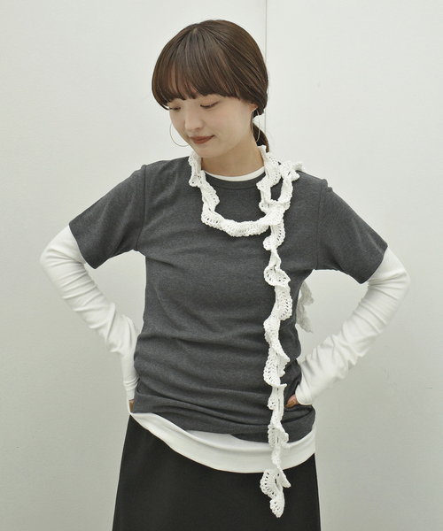 ONIT（オニット）の「Plus by ONIT/オニット SLOBE別注 3セットカットソー 26AW-SL05 【洗濯機使用可能】（Tシャツ/カットソー・レディース・サックスブルー/レッド・FREE）」の17枚目の写真