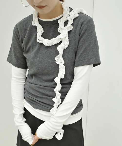 ONIT（オニット）の「Plus by ONIT/オニット SLOBE別注 3セットカットソー 26AW-SL05 【洗濯機使用可能】（Tシャツ/カットソー・レディース・サックスブルー/レッド・FREE）」の20枚目の写真