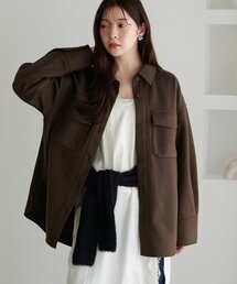 ウールライクシャツジャケット