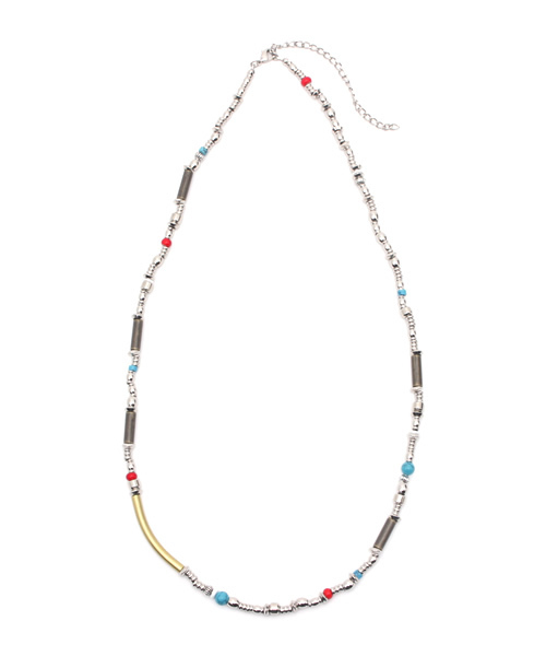 RAGEBLUE(レイジブルー)の「メタルランダムネックレス/722265(ネックレス・メンズ・ブラック/グレー・FREE)」の1枚目の写真