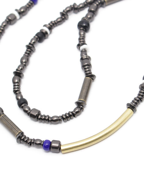 RAGEBLUE(レイジブルー)の「メタルランダムネックレス/722265(ネックレス・メンズ・ブラック/グレー・FREE)」の3枚目の写真