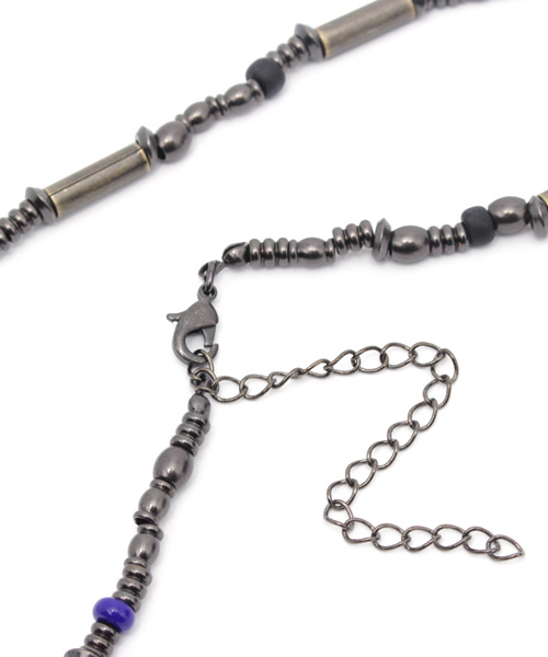 RAGEBLUE(レイジブルー)の「メタルランダムネックレス/722265(ネックレス・メンズ・ブラック/グレー・FREE)」の5枚目の写真