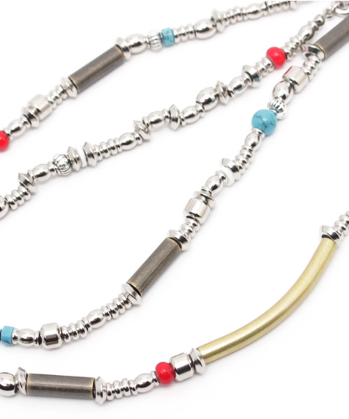 RAGEBLUE(レイジブルー)の「メタルランダムネックレス/722265(ネックレス・メンズ・ブラック/グレー・FREE)」の6枚目の写真