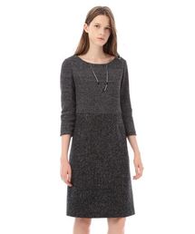 22 OCTOBRE | ニットドッキングツィードワンピース【セットアップ対応商品】　(ワンピース)