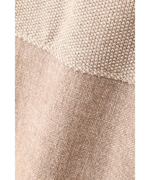 22 OCTOBRE（ヴァンドゥ－オクトーブル）の「ニットドッキングツィードワンピース【セットアップ対応商品】　（ワンピース・レディース・ブラック/ベージュ・38/36/40）」の9枚目の写真