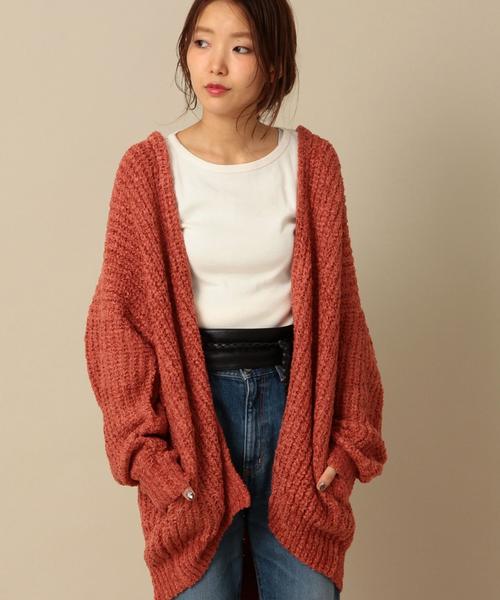 Another Edition（アナザーエディション）の「【一部WEB店舗限定】ワイドニットカーディガン/AEMFC AC/NY WIDE CGN◆（カーディガン/ボレロ・レディース・ホワイト/ベージュ/ライトピンク・ﾌﾘ-）」の3枚目の写真