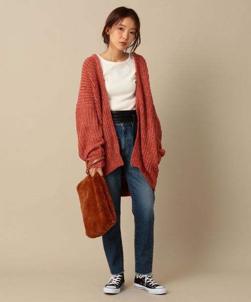 Another Edition（アナザーエディション）の「【一部WEB店舗限定】ワイドニットカーディガン/AEMFC AC/NY WIDE CGN◆（カーディガン/ボレロ・レディース・ホワイト/ベージュ/ライトピンク・ﾌﾘ-）」の12枚目の写真