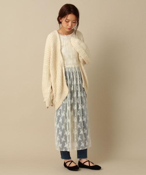 Another Edition（アナザーエディション）の「【一部WEB店舗限定】ワイドニットカーディガン/AEMFC AC/NY WIDE CGN◆（カーディガン/ボレロ・レディース・ホワイト/ベージュ/ライトピンク・ﾌﾘ-）」の6枚目の写真