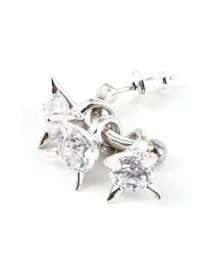 e.m. | ジルコニア3粒フープピアス(ピアス（片耳用）)