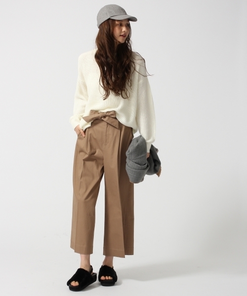 GLOBAL WORK(グローバルワーク)の「7ゲージイタリアアゼニットプルオーバー長袖/719687(ニット/セーター・レディース・ブラック/ホワイト/ブラウン/ライトグレー/ワインレッド・SMALL/LARGE/MEDIUM)」の6枚目の写真