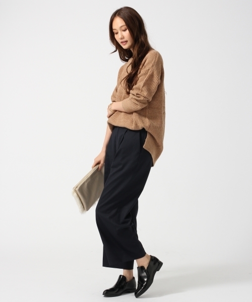 GLOBAL WORK(グローバルワーク)の「7ゲージイタリアアゼニットプルオーバー長袖/719687(ニット/セーター・レディース・ブラック/ホワイト/ブラウン/ライトグレー/ワインレッド・SMALL/LARGE/MEDIUM)」の8枚目の写真