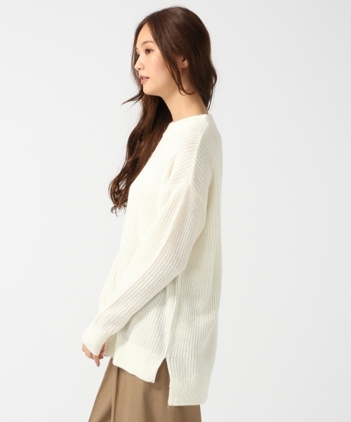 GLOBAL WORK(グローバルワーク)の「7ゲージイタリアアゼニットプルオーバー長袖/719687(ニット/セーター・レディース・ブラック/ホワイト/ブラウン/ライトグレー/ワインレッド・SMALL/LARGE/MEDIUM)」の10枚目の写真