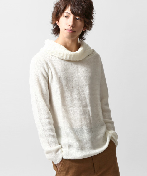 Zip Five ジップファイブ の モヘアタッチ起毛オフタートルセーター ニット セーター Wear