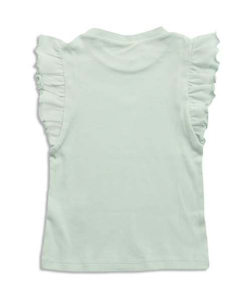 apres les cours（アプレレクール）の「袖フリルＴシャツ（Tシャツ/カットソー・キッズ・ミント/ネイビー/オフホワイト/グレー/オリーブ/ピンク・140/110/130/90/80/100/120）」の15枚目の写真