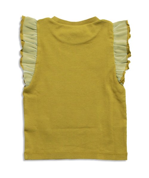 apres les cours（アプレレクール）の「袖フリルＴシャツ（Tシャツ/カットソー・キッズ・ミント/ネイビー/オフホワイト/グレー/オリーブ/ピンク・140/110/130/90/80/100/120）」の20枚目の写真