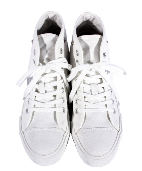 ８(eight)（エイト）の「デニム ハイカット ホワイトスニーカー（スニーカー・メンズ・ブラック/ホワイト/インディゴブルー・28.0cm/25.5cm/27.0cm/26.0cm/25.0cm/26.5cm）」の7枚目の写真