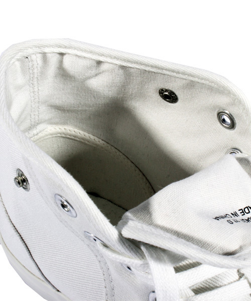 ８(eight)（エイト）の「デニム ハイカット ホワイトスニーカー（スニーカー・メンズ・ブラック/ホワイト/インディゴブルー・28.0cm/25.5cm/27.0cm/26.0cm/25.0cm/26.5cm）」の8枚目の写真