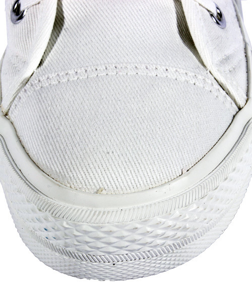 ８(eight)（エイト）の「デニム ハイカット ホワイトスニーカー（スニーカー・メンズ・ブラック/ホワイト/インディゴブルー・28.0cm/25.5cm/27.0cm/26.0cm/25.0cm/26.5cm）」の12枚目の写真