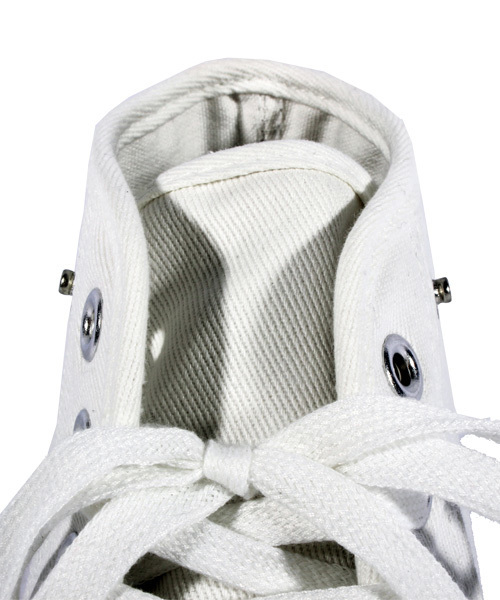 ８(eight)（エイト）の「デニム ハイカット ホワイトスニーカー（スニーカー・メンズ・ブラック/ホワイト/インディゴブルー・28.0cm/25.5cm/27.0cm/26.0cm/25.0cm/26.5cm）」の14枚目の写真