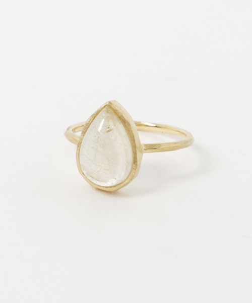 Ete エテ の K18ygジュレ ルチルクォーツ リング リング Wear