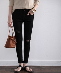 classicalelf | ダメージスキニーデニムパンツ（フルレングス）(デニムパンツ)