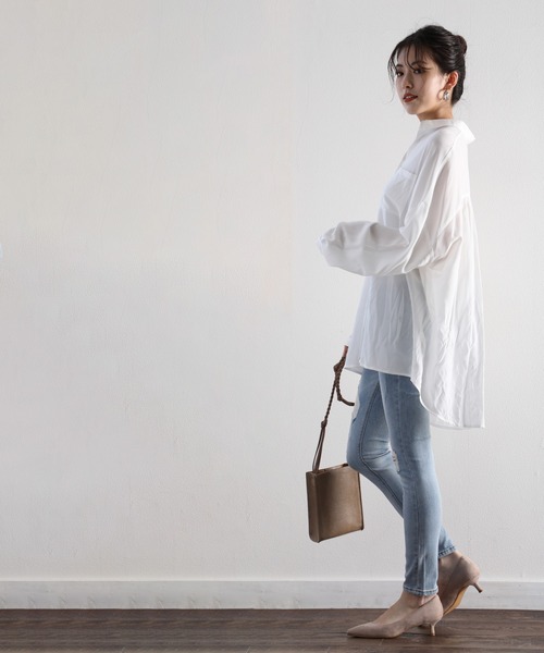 classicalelf（クラシカルエルフ）の「ダメージスキニーデニムパンツ（フルレングス）（デニムパンツ・レディース・サックスブルー/インディゴブルー/ブラック・73/58/61/70/67/76/64）」の16枚目の写真