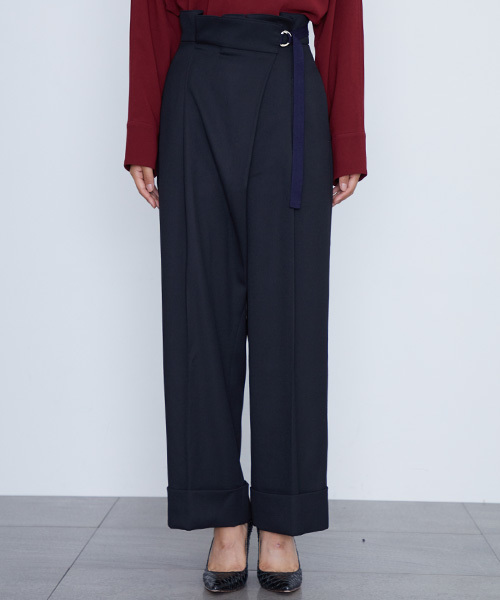 STUDIOUS（ステュディオス）の「【STUDIOUS】クラウンワイドパンツ（その他パンツ・レディース・ブラック/ベージュ・1/0）」の5枚目の写真