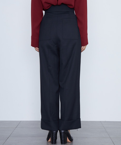 STUDIOUS（ステュディオス）の「【STUDIOUS】クラウンワイドパンツ（その他パンツ・レディース・ブラック/ベージュ・1/0）」の7枚目の写真