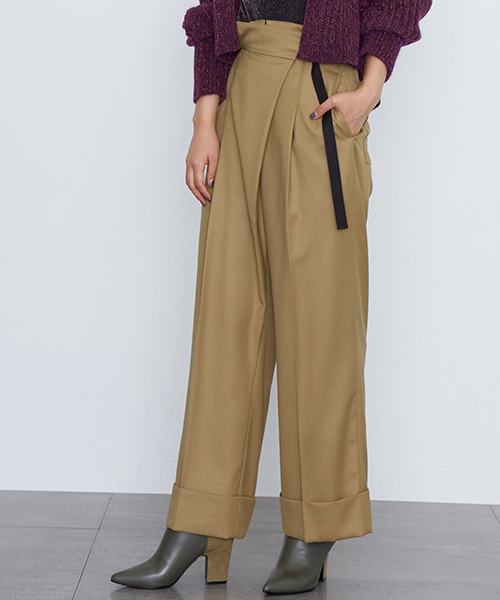 STUDIOUS（ステュディオス）の「【STUDIOUS】クラウンワイドパンツ（その他パンツ・レディース・ブラック/ベージュ・1/0）」の17枚目の写真