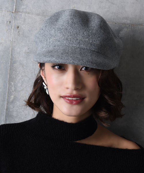 amorous insense（アモラスインセンス）の「[ウール100％]変形キャスケット（キャスケット・レディース・チャコールグレー/ブラック/グレー・ﾌﾘ-）」の13枚目の写真