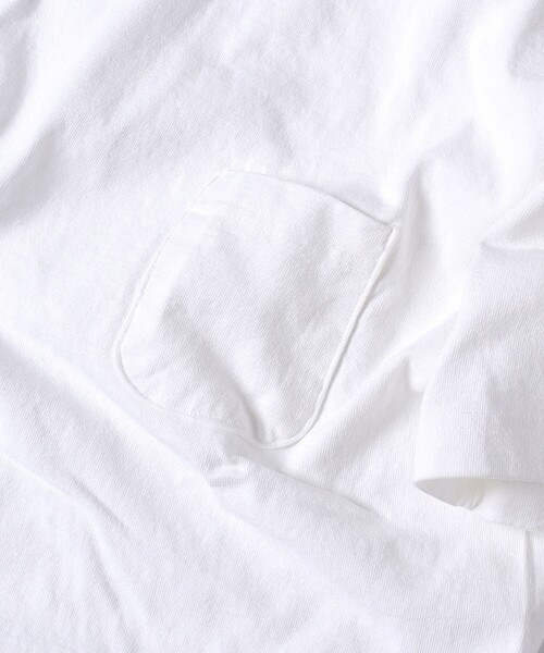 Champion(チャンピオン)の「Champion: MADE IN USA T1011 ポケット Tシャツ(Tシャツ/カットソー・メンズ・ホワイト/ネイビー/ブラック・SMALL/MEDIUM/LARGE/X-LARGE)」の4枚目の写真