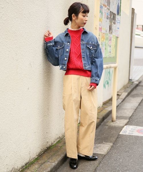 LOWRYS FARM（ローリーズファーム）の「５Ｇケーブルプルオーバー　784363 （ニット/セーター・レディース・ブラック/ブラウン/レッド/アイボリー・MEDIUM/LARGE）」の7枚目の写真