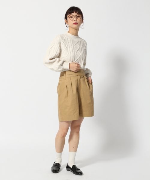 LOWRYS FARM（ローリーズファーム）の「５Ｇケーブルプルオーバー　784363 （ニット/セーター・レディース・ブラック/ブラウン/レッド/アイボリー・MEDIUM/LARGE）」の9枚目の写真