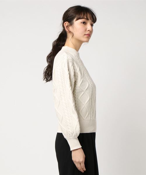 LOWRYS FARM（ローリーズファーム）の「５Ｇケーブルプルオーバー　784363 （ニット/セーター・レディース・ブラック/ブラウン/レッド/アイボリー・MEDIUM/LARGE）」の5枚目の写真