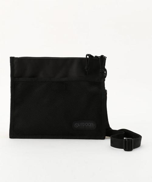 OUTDOOR PRODUCTS（アウトドアプロダクツ）の「OUTDOOR PRODUCTS(アウトドアプロダクツ)"BLACK"別注メッシュコンビサコッシュバッグ（ショルダーバッグ・メンズ・ブラック/ライトブルー・FREE）」の4枚目の写真