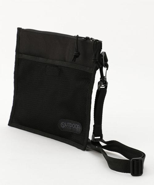 OUTDOOR PRODUCTS（アウトドアプロダクツ）の「OUTDOOR PRODUCTS(アウトドアプロダクツ)"BLACK"別注メッシュコンビサコッシュバッグ（ショルダーバッグ・メンズ・ブラック/ライトブルー・FREE）」の3枚目の写真