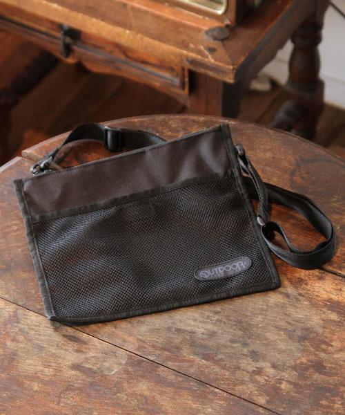 OUTDOOR PRODUCTS（アウトドアプロダクツ）の「OUTDOOR PRODUCTS(アウトドアプロダクツ)"BLACK"別注メッシュコンビサコッシュバッグ（ショルダーバッグ・メンズ・ブラック/ライトブルー・FREE）」の5枚目の写真